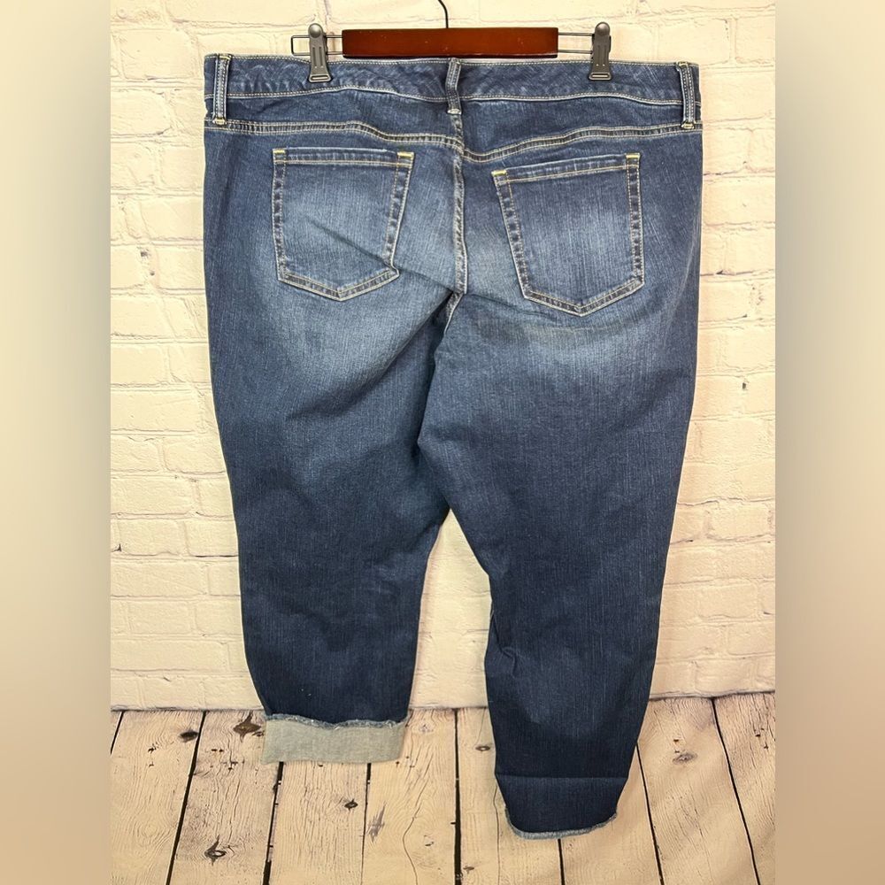 Torrid Plus-Size Crop Boyfriend Straight Vintage Stretch Mid-Rise Jean size 20R - Picture 3 of 9